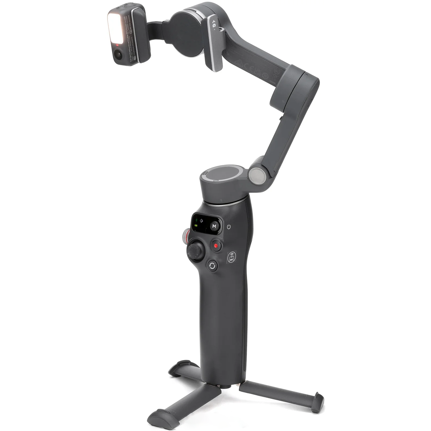 3-Axis Foldable Smartphone Stabilizer Gimbal, Magnetic Quick-Mount Handheld Video Rig with Full Rotation & Smart Subject Tracking
