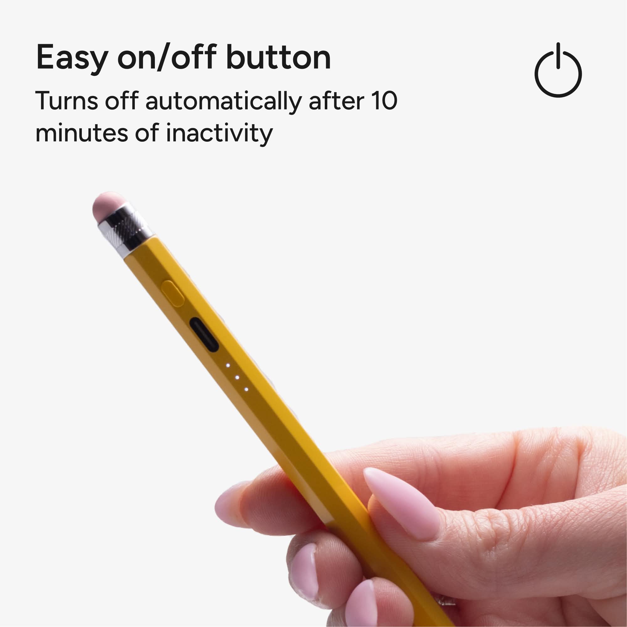 Imitate Pencil Usb-C Rechargeable Active Stylus, Tilt Sensitive Touchscreen Pen With Palm Blocking & Auto Sleep Function