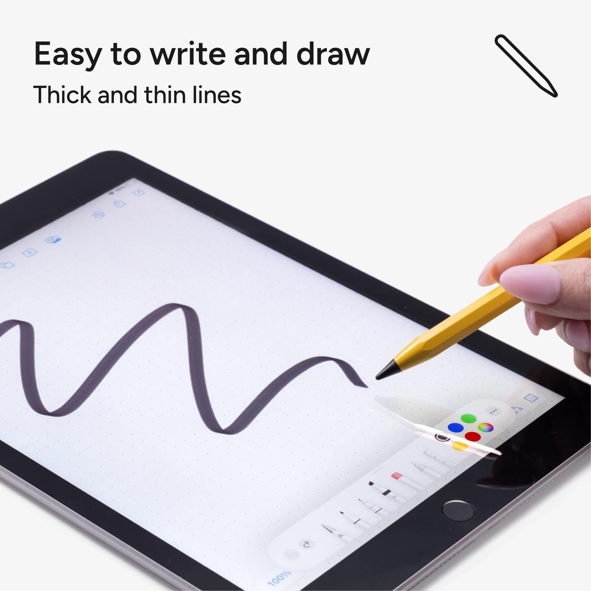 Imitate Pencil Usb-C Rechargeable Active Stylus, Tilt Sensitive Touchscreen Pen With Palm Blocking & Auto Sleep Function